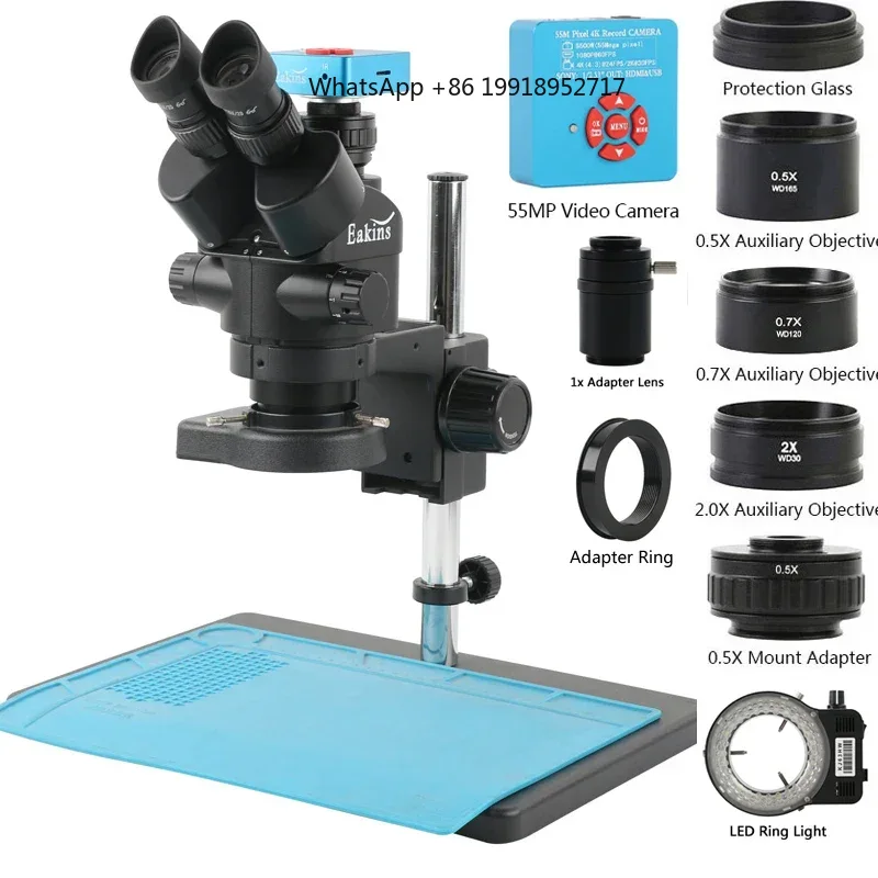 Eakins Zoom 3.5-90X Trinocular - Simul-Focal Industrial Microscope 4K Hdmi review and price